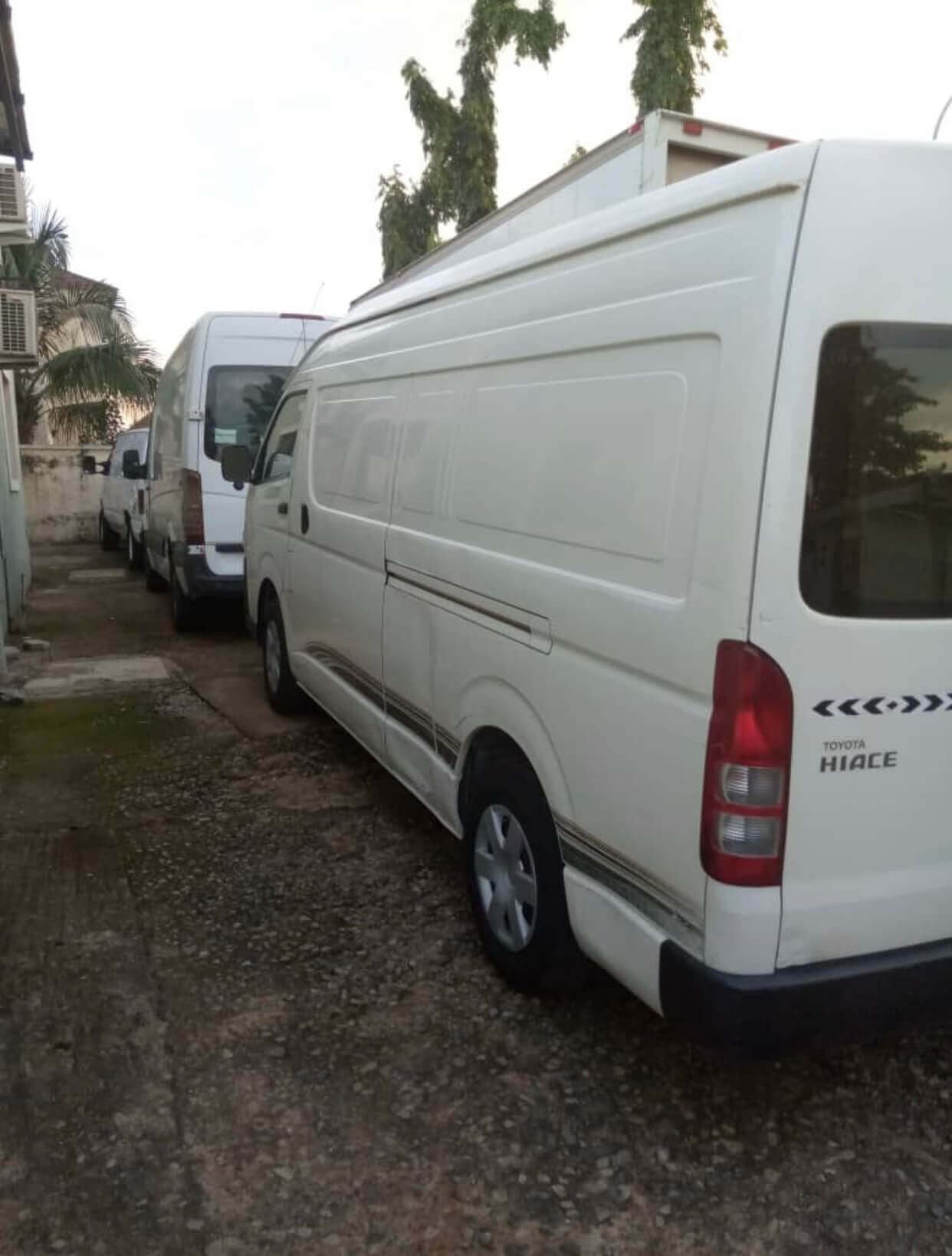 Korlun large vans lined up and ready for dispatch